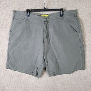 Stanley Shorts Mens‎ 42 Gray Twill Carpenter Flat Front Cotton Workwear Rugged